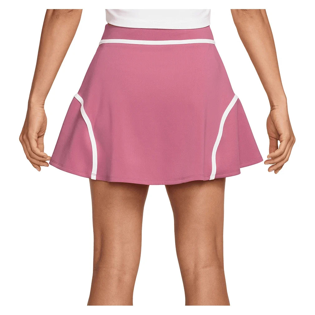 Women's Court Dri-FIT Advantage High-Rise Novelty Tennis Skort Peony and White-Apparel-Nike-II3624-641_4-Tennis Express
