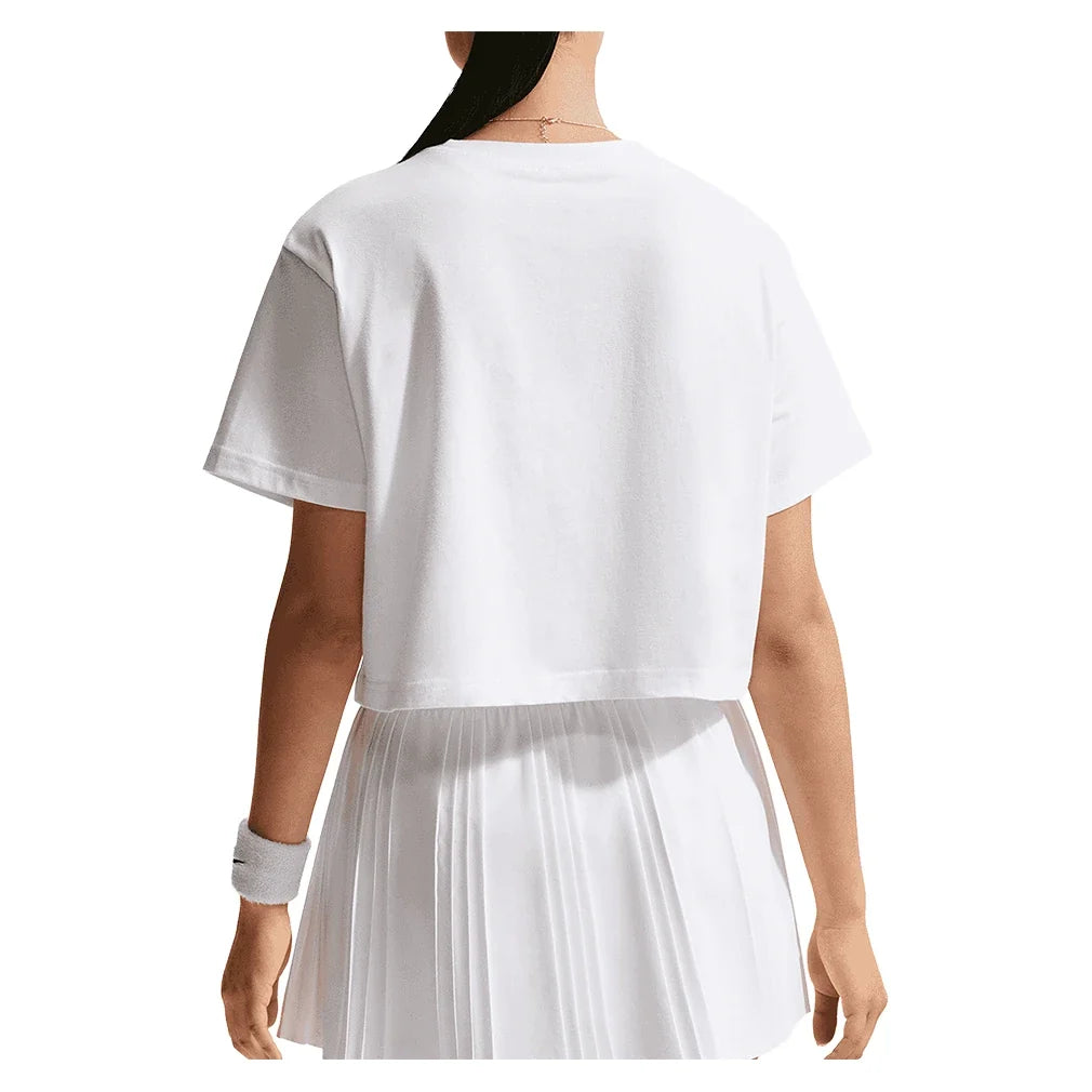 Women's Court Slam Crop Tennis Tee,Apparel,Nike,,,Tennis Express,IM0310-100_2