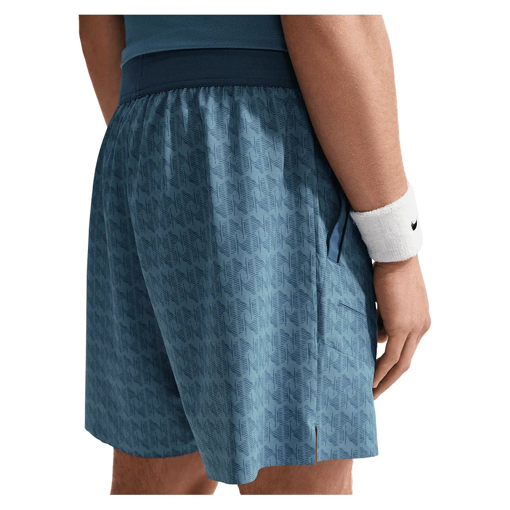 Men's Court Dri-FIT Advantage 6 Inch Print Tennis Short New Slate and Armory Navy,Apparel,Nike,,,Tennis Express,IM6082-438_2_9a43bf55-19f3-472a-adba-ab6a7a3f1042