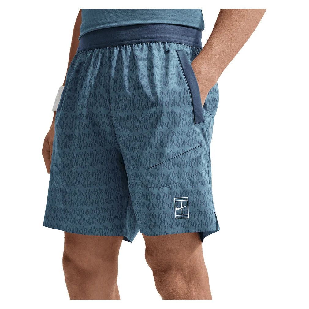 Men's Court Dri-FIT Advantage 6 Inch Print Tennis Short New Slate and Armory Navy,Apparel,Nike,New Slate/Armory Navy,XS,Tennis Express,IM6082-438_678981af-559a-4b71-b411-77ce16f3303f