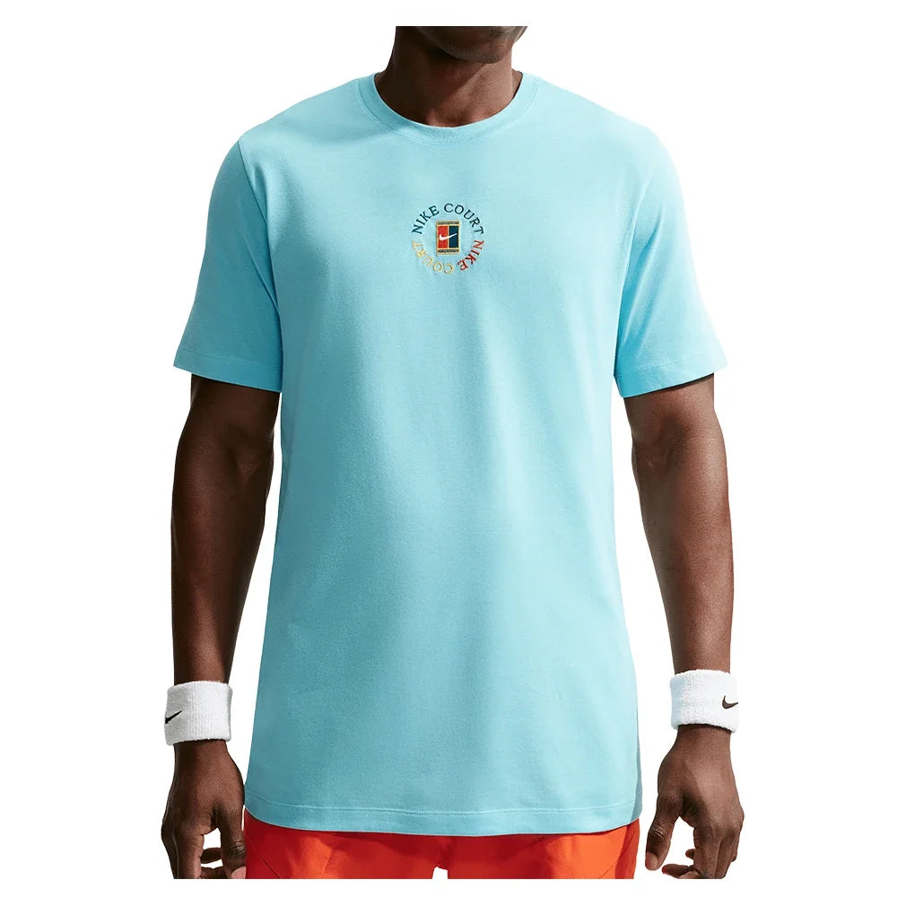 Men's Court Heritage Tennis Tee,Apparel,Nike,460 Blue Gaze,XS,Tennis Express,IM6128-460