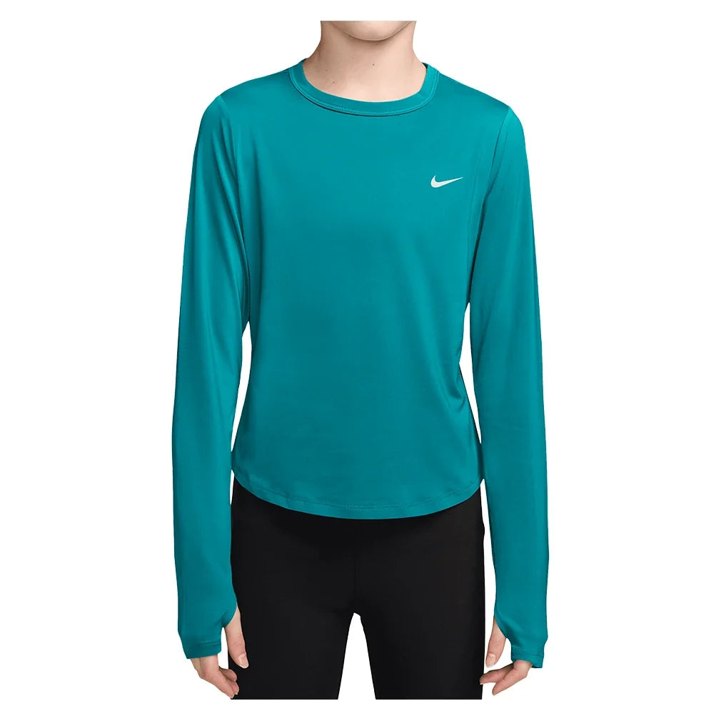 Girls' Dash Dri-FIT Long-Sleeve Training Top Energy and White,Apparel,Nike,Energy/White,XS,Tennis Express,IM6264-300