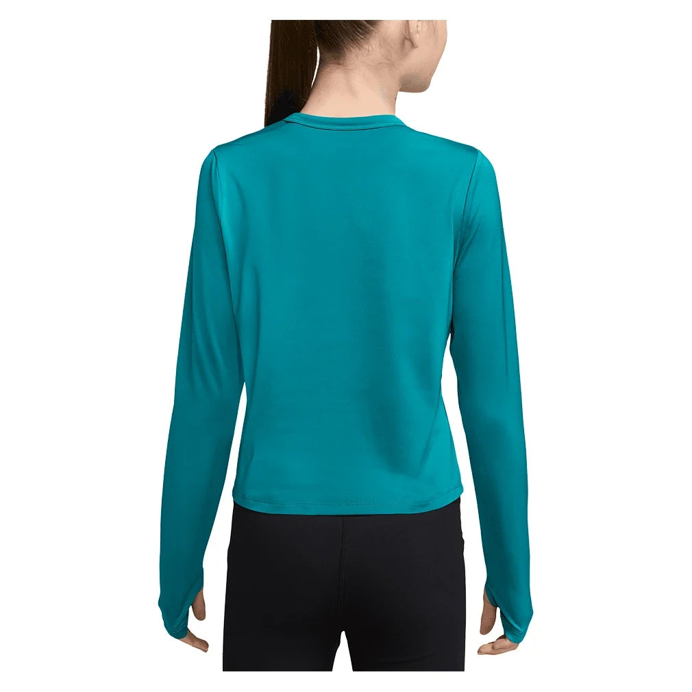 Girls' Dash Dri-FIT Long-Sleeve Training Top Energy and White,Apparel,Nike,,,Tennis Express,IM6264-300_1