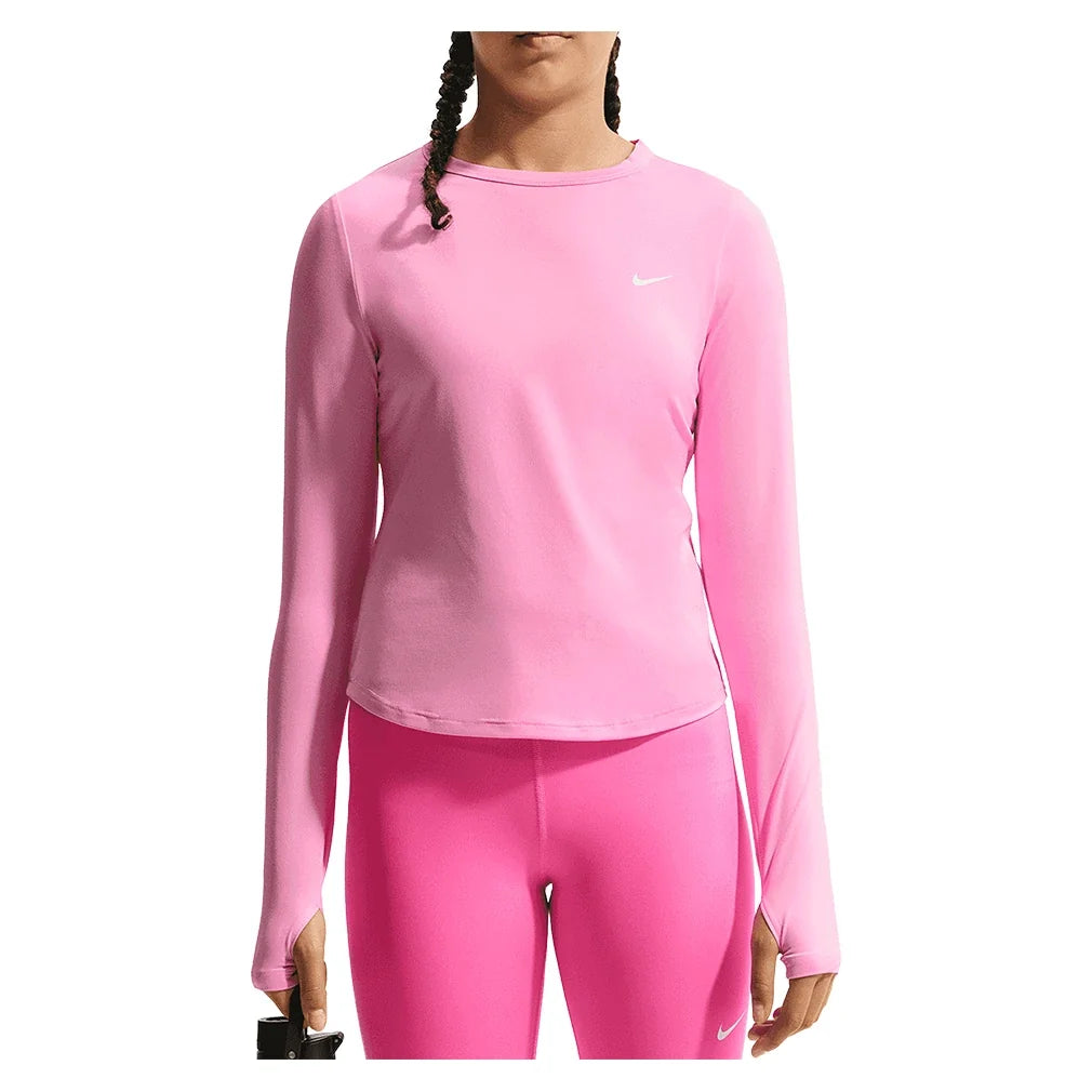 Girls' Dash Dri-FIT Long-Sleeve Training Top,Apparel,Nike,600 Pink Rise/White,XS,Tennis Express,IM6264-600