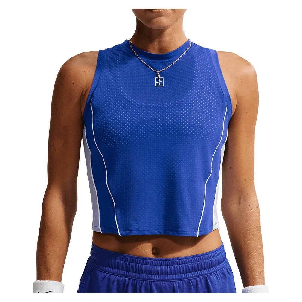 Women's Court Dri-FIT Advantage Novelty Tennis Tank,Apparel,Nike,417 Old Royal/White,XS,Tennis Express,IM9409-417