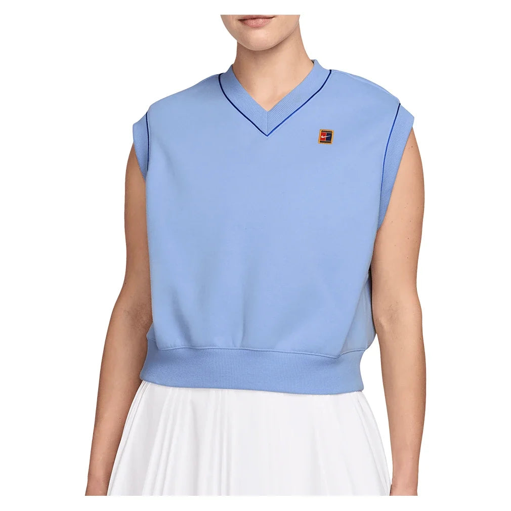 Women's Court Collection Fleece Tennis Vest,Apparel,Nike,468 Aluminum,XS,Tennis Express,IM9416-468