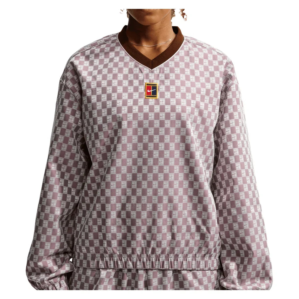 Women's Court Heritage Collection Woven Long-Sleeve Tennis Top, Nike, 658 Mystic Dates, Tennis Express, IM9436-H26-658-MYSTIC-DATES-1