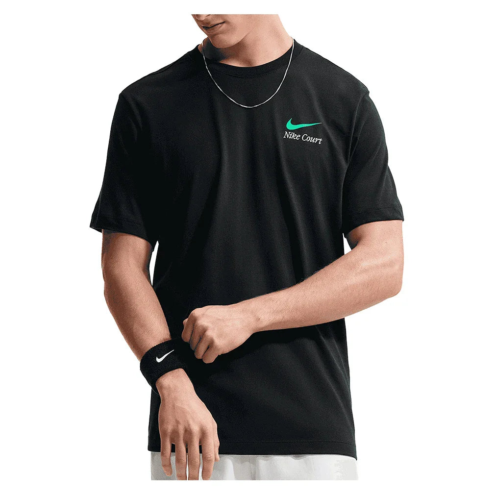 Men's Court Dri-FIT Studio Tennis T-Shirt,Apparel,Nike,010 Black,S,Tennis Express,IM9659-010