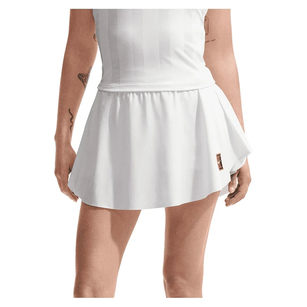 Women's London Court Dri-FIT Slam High-Rise Tennis Skort White,Apparel,Nike,White,XS,Tennis Express,IO0471-100_92b16988-3425-4ec1-8d94-102f3ceb616c