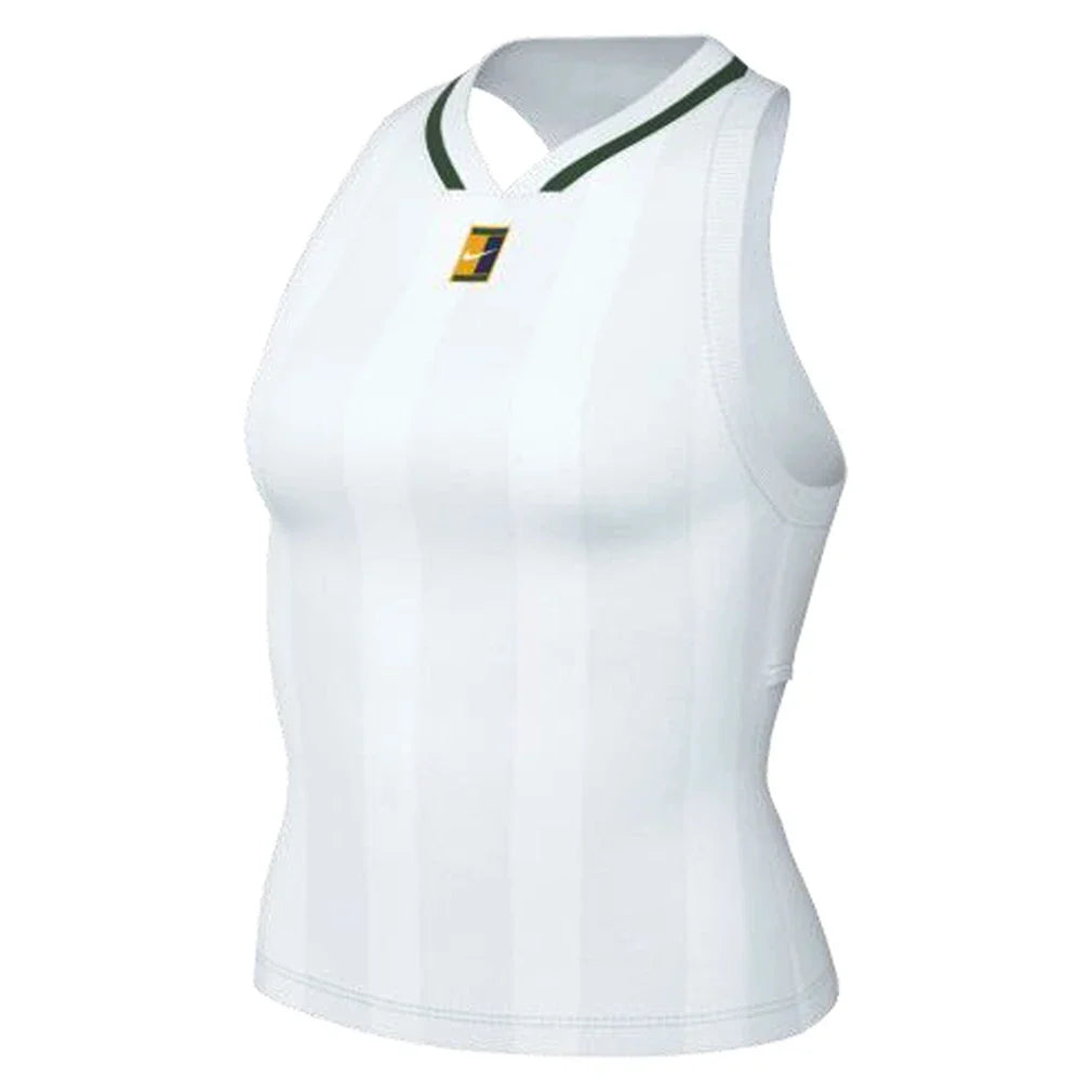 Women's London Court Dri-FIT Slam Tennis Tank White,Apparel,Nike,,,Tennis Express,IO0473-100