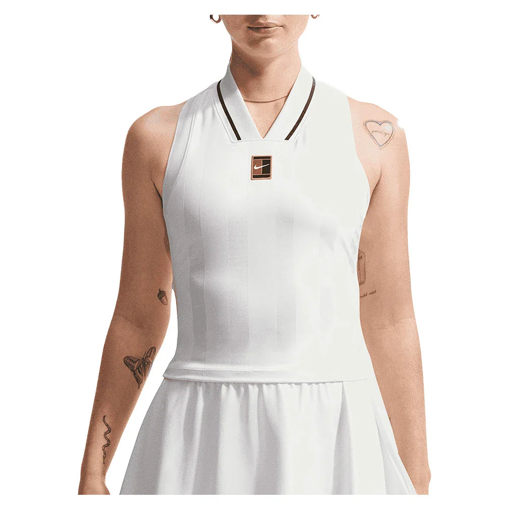 Women's London Court Dri-FIT Slam Tennis Tank White,Apparel,Nike,White,XS,Tennis Express,IO0473-100_54e8b92c-b25a-42f5-9df0-37426f47fb36