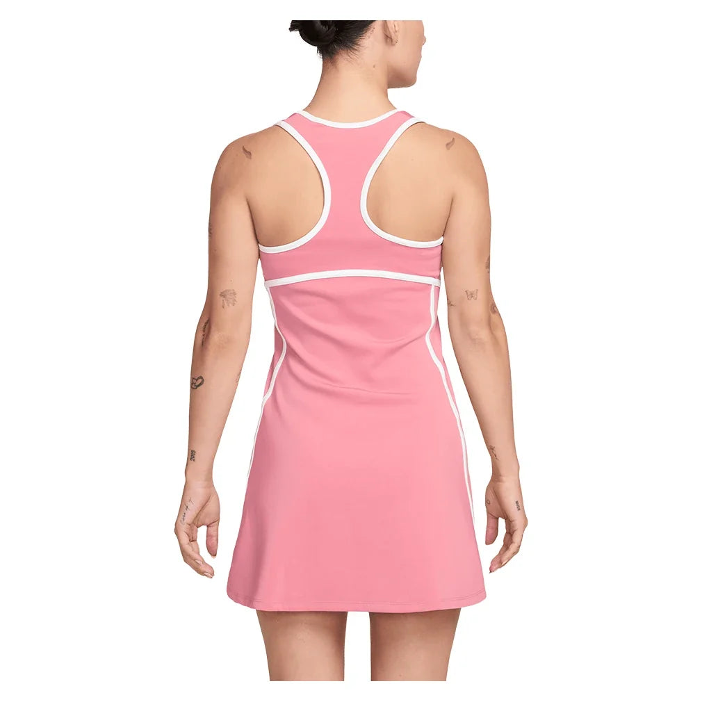 Women's Court Dri-FIT Advantage Novelty Tennis Dress Peony and White,Apparel,Nike,,,Tennis Express,IO0475-641-6