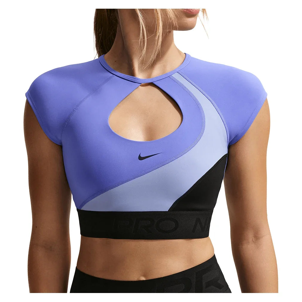 Women's Pro Sculpt Short Sleeve Tennis Bra-Apparel-Nike-IQ0366-010_3-Tennis Express