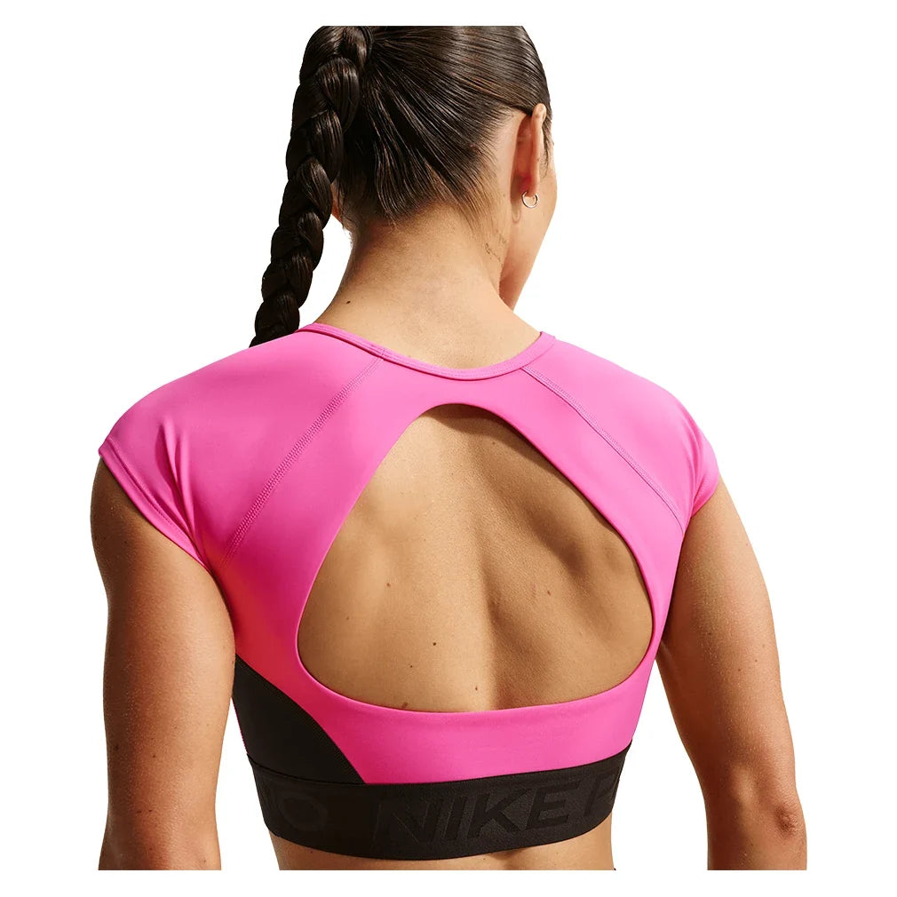 Women's Pro Sculpt Short Sleeve Tennis Bra-Apparel-Nike-IQ0366-858_2-Tennis Express