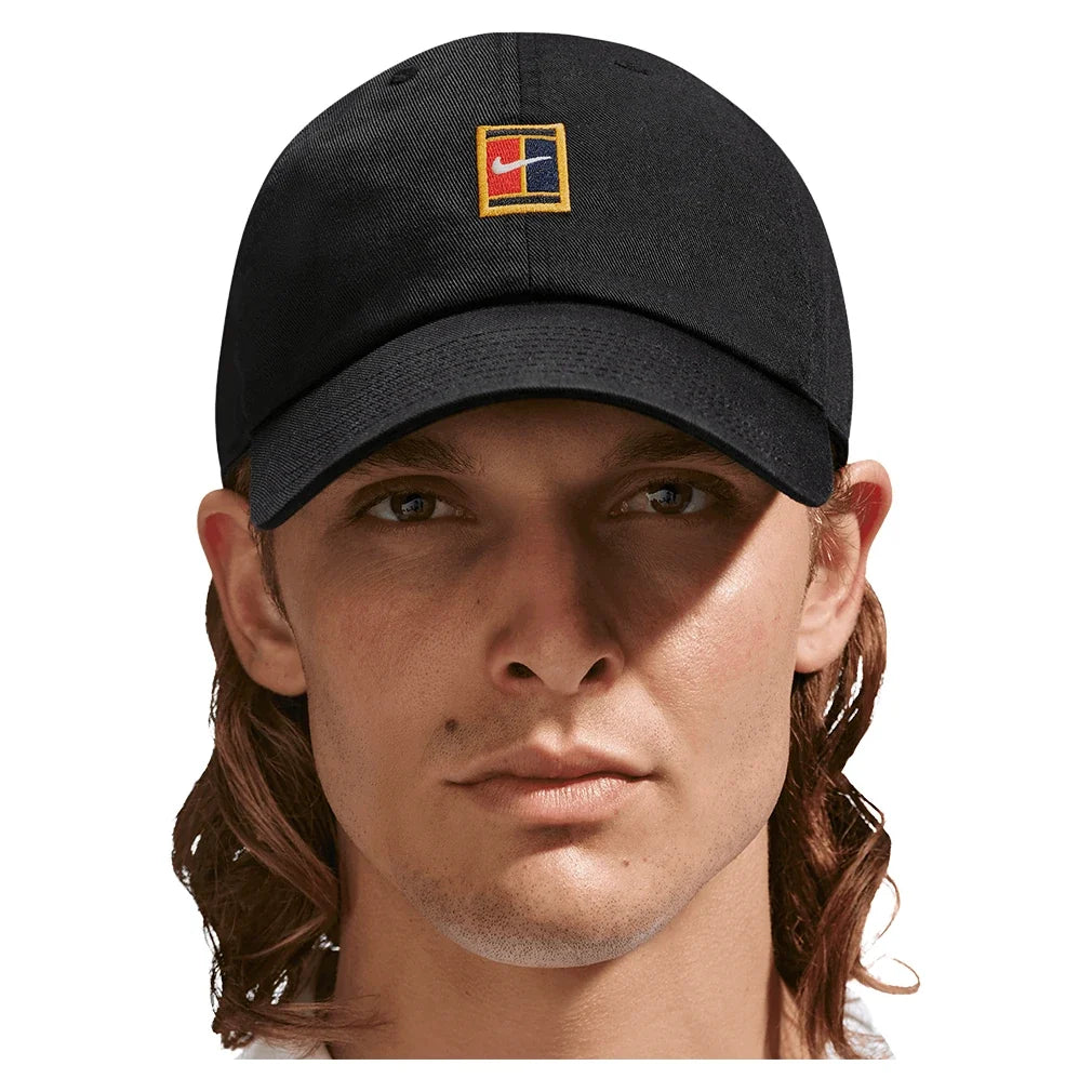 Unisex Club Court Logo Unstructured Tennis Cap-Apparel-Nike-IQ1321-010_3-Tennis Express