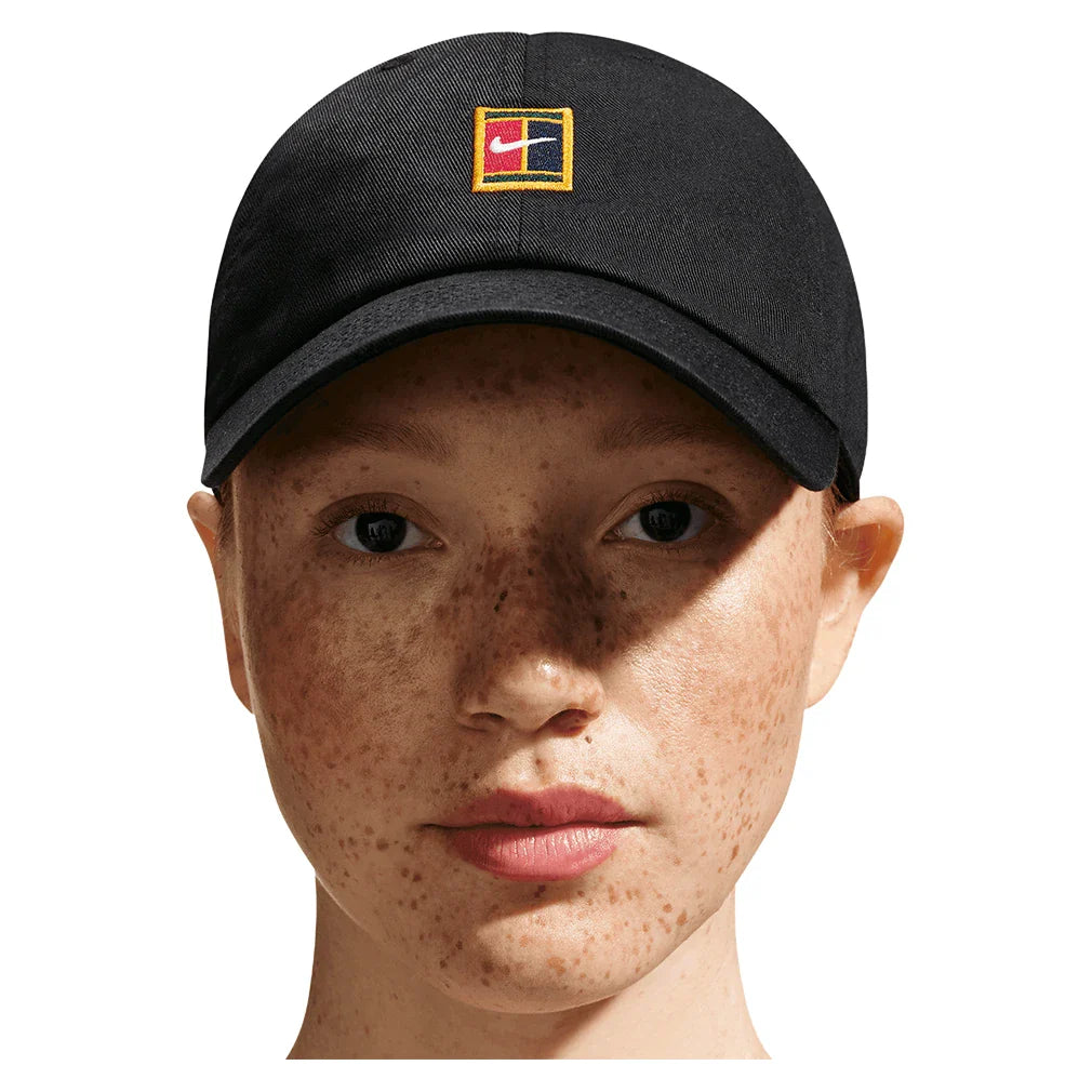 Unisex Club Court Logo Unstructured Tennis Cap-Apparel-Nike-IQ1321-010_5-Tennis Express