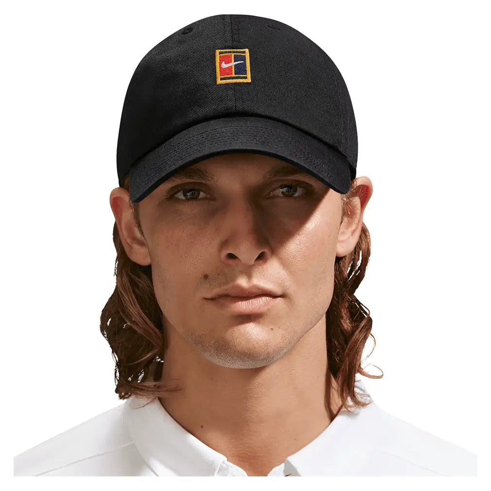 Unisex Club Court Logo Unstructured Tennis Cap,Apparel,Nike,010 Black,One Size,Tennis Express,IQ1321-BF26-010-3