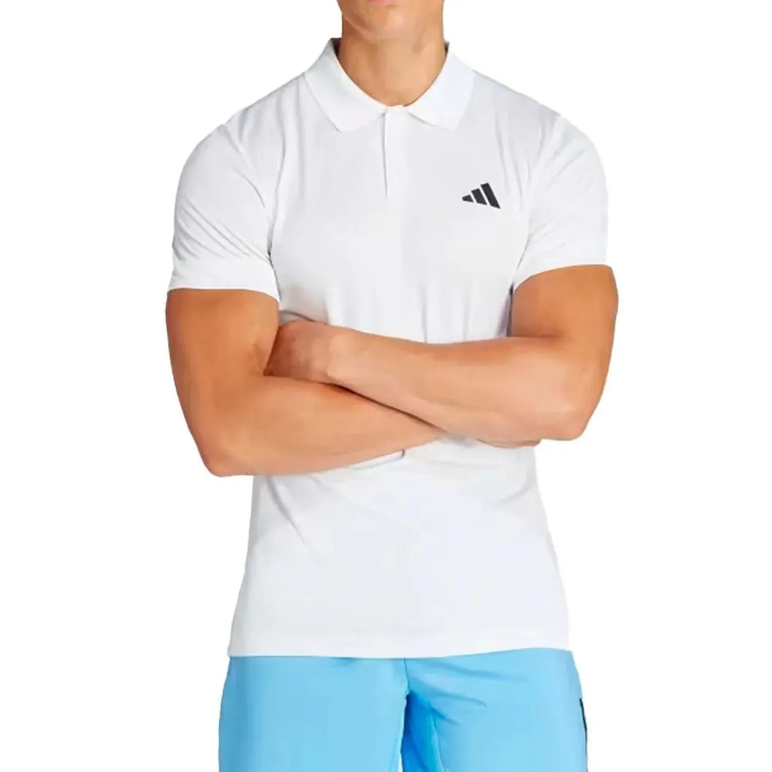 Men's Freelift Tennis Polo White-Apparel-Adidas-IQ4741-TEAM-Tennis Express