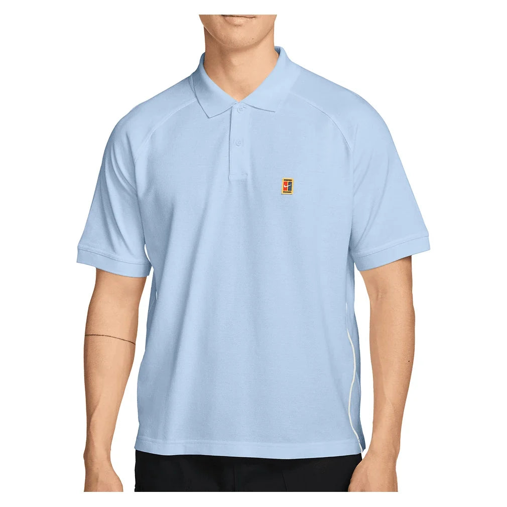 Men's Club Rules Sports Polo,Apparel,Nike,407 Hydrogen Blue/Sail,XS,Tennis Express,IQ8447-407