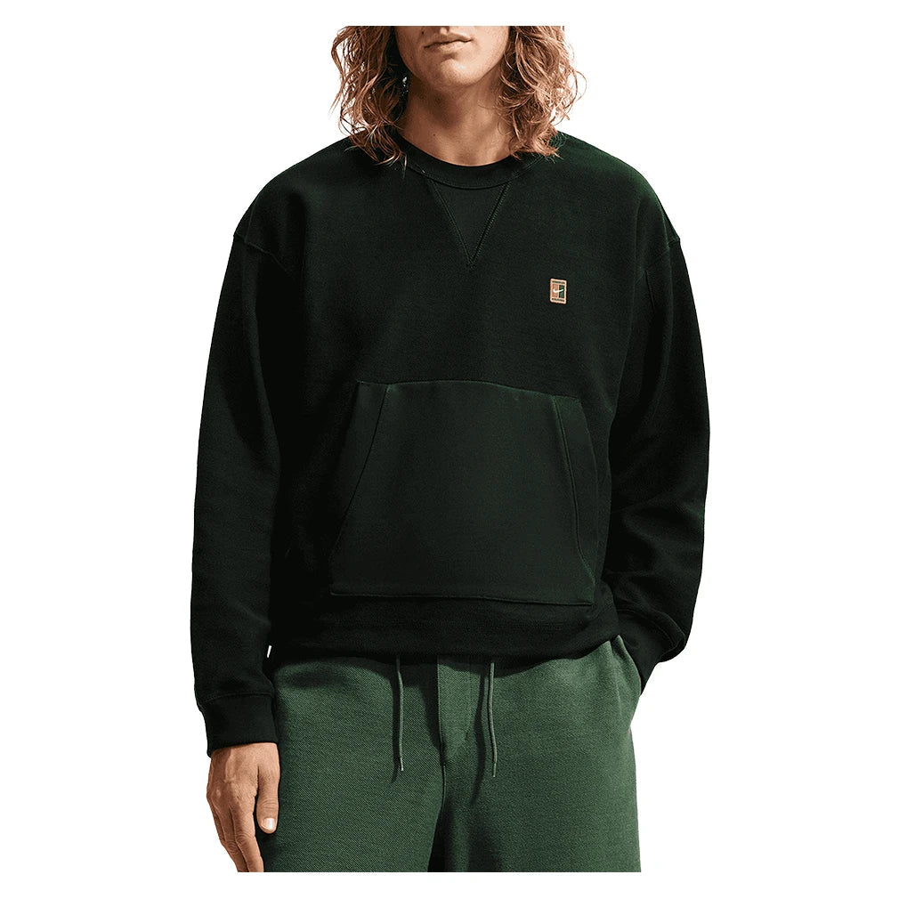 Men's Club Rules French Terry Crew-Neck Sports Sweatshirt,Apparel,Nike,010 Black/Sail,XS,Tennis Express,IR0981-010