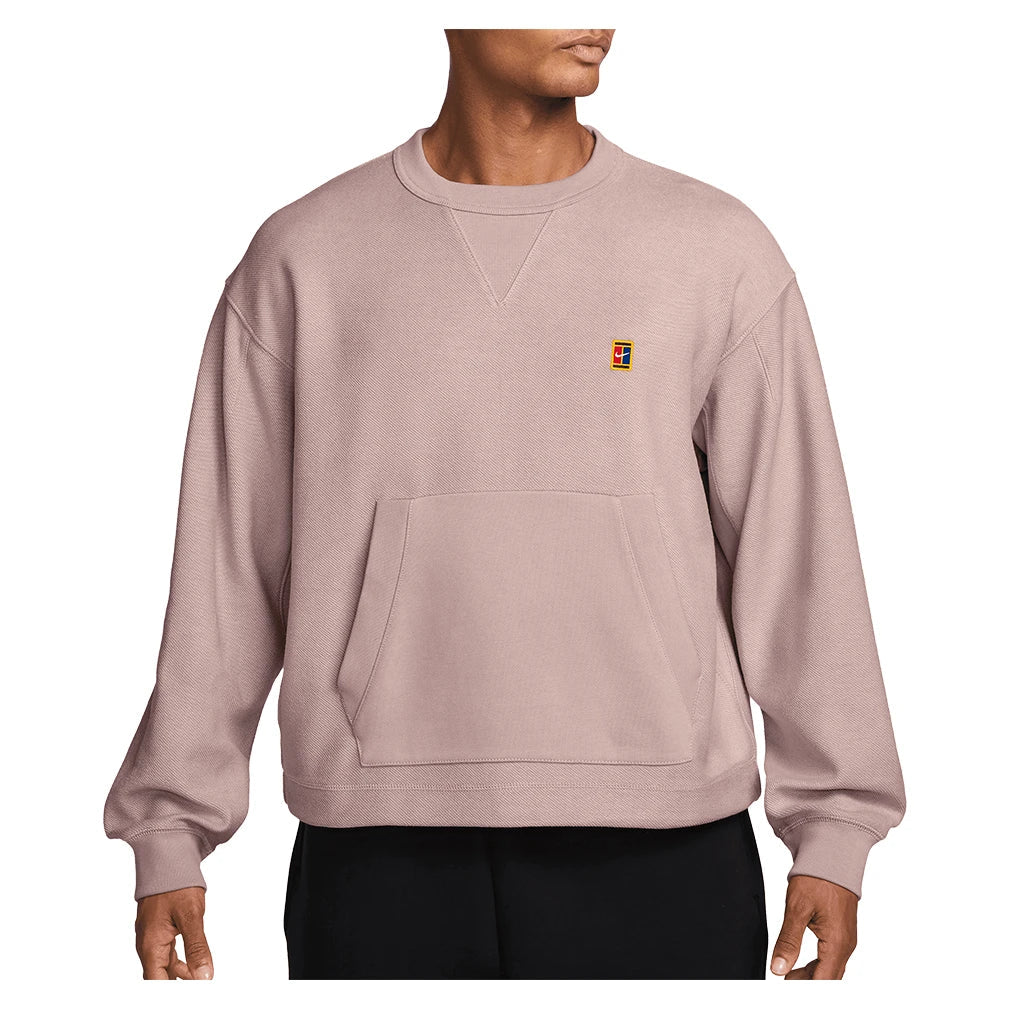 Men's Club Rules French Terry Crew-Neck Sports Sweatshirt,Apparel,Nike,601 Pink Oxford/Sail,XS,Tennis Express,IR0981-601