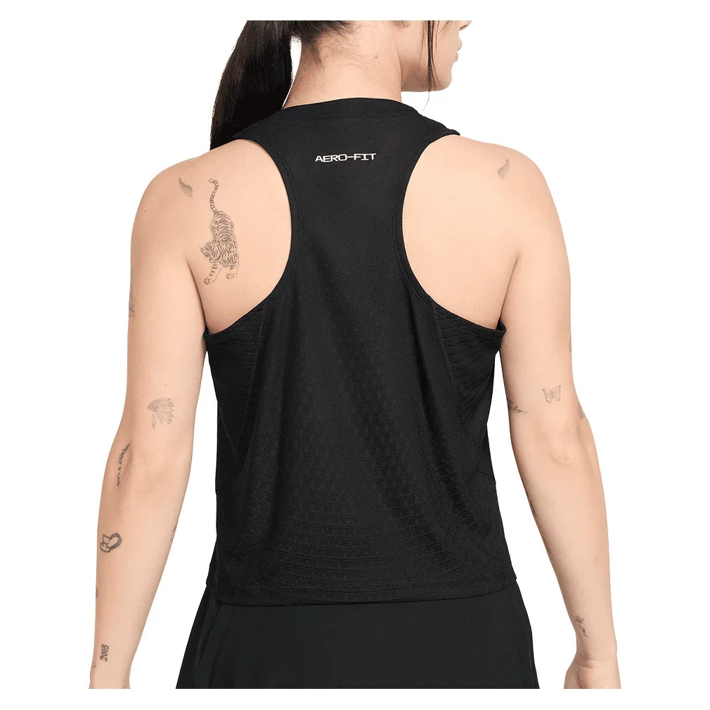 Women's Court Aero-FIT Advantage Tennis Tank Black and White,Apparel,Nike,,,Tennis Express,IR6054-010-2