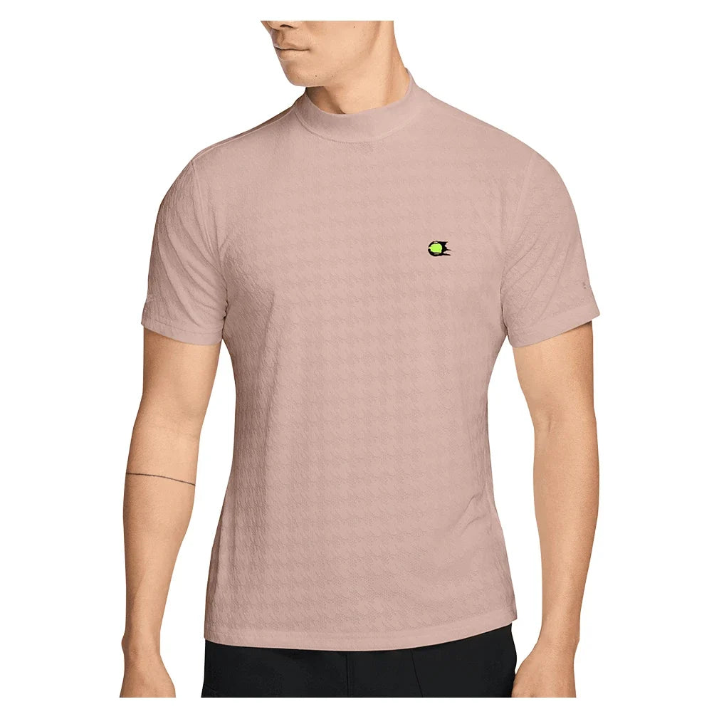 Men's Sportswear Club Short-Sleeve Mock-Neck Top,Apparel,Nike,601 Pink Oxford,XS,Tennis Express,IU0800-601