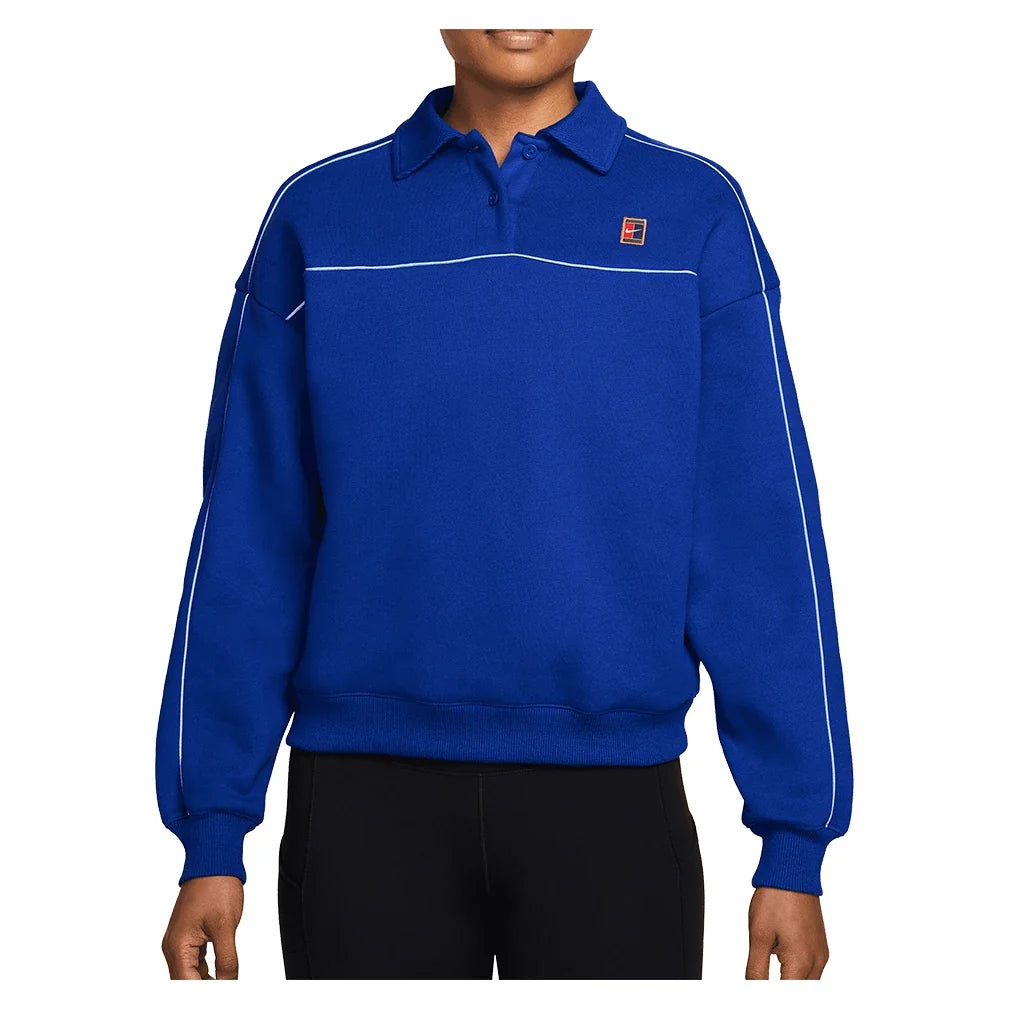 Women's Court Collection Long Sleeve Fleece Tennis Top Old Royal,Apparel,Nike,Old Royal,XS,Tennis Express,IU3253-417