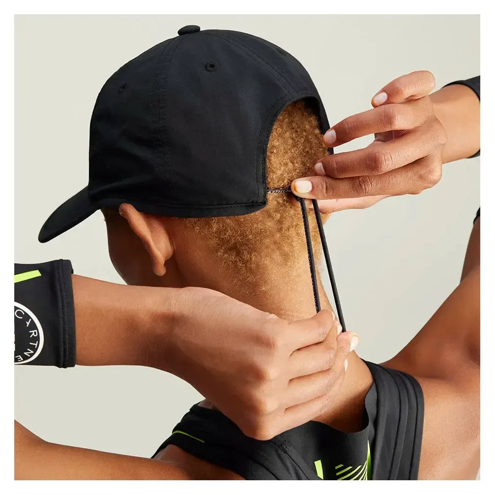 Women's Stella McCartney Running Cap Black and White-Apparel-Adidas-IX6608_11-Tennis Express