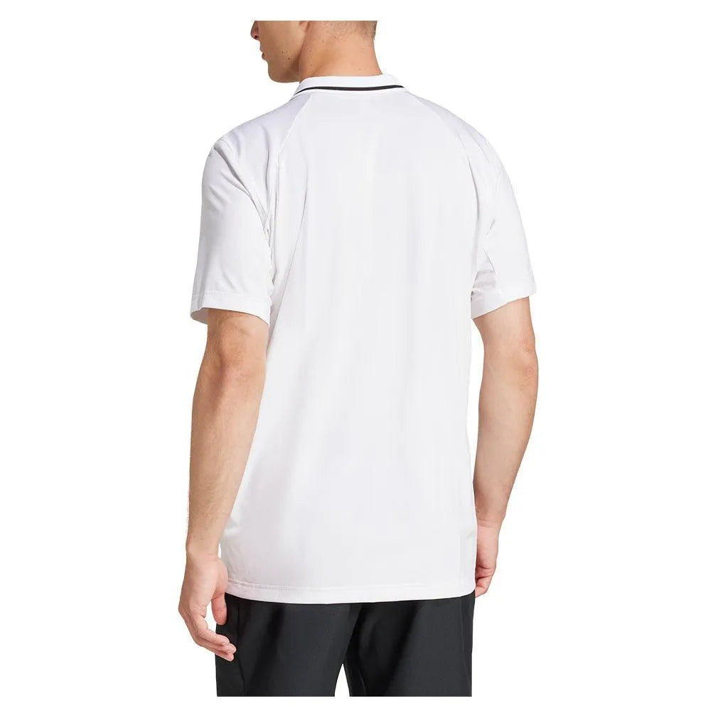 Men's Club Pique Tennis Polo White-Apparel-Adidas-JD8644-S25-4-Tennis Express