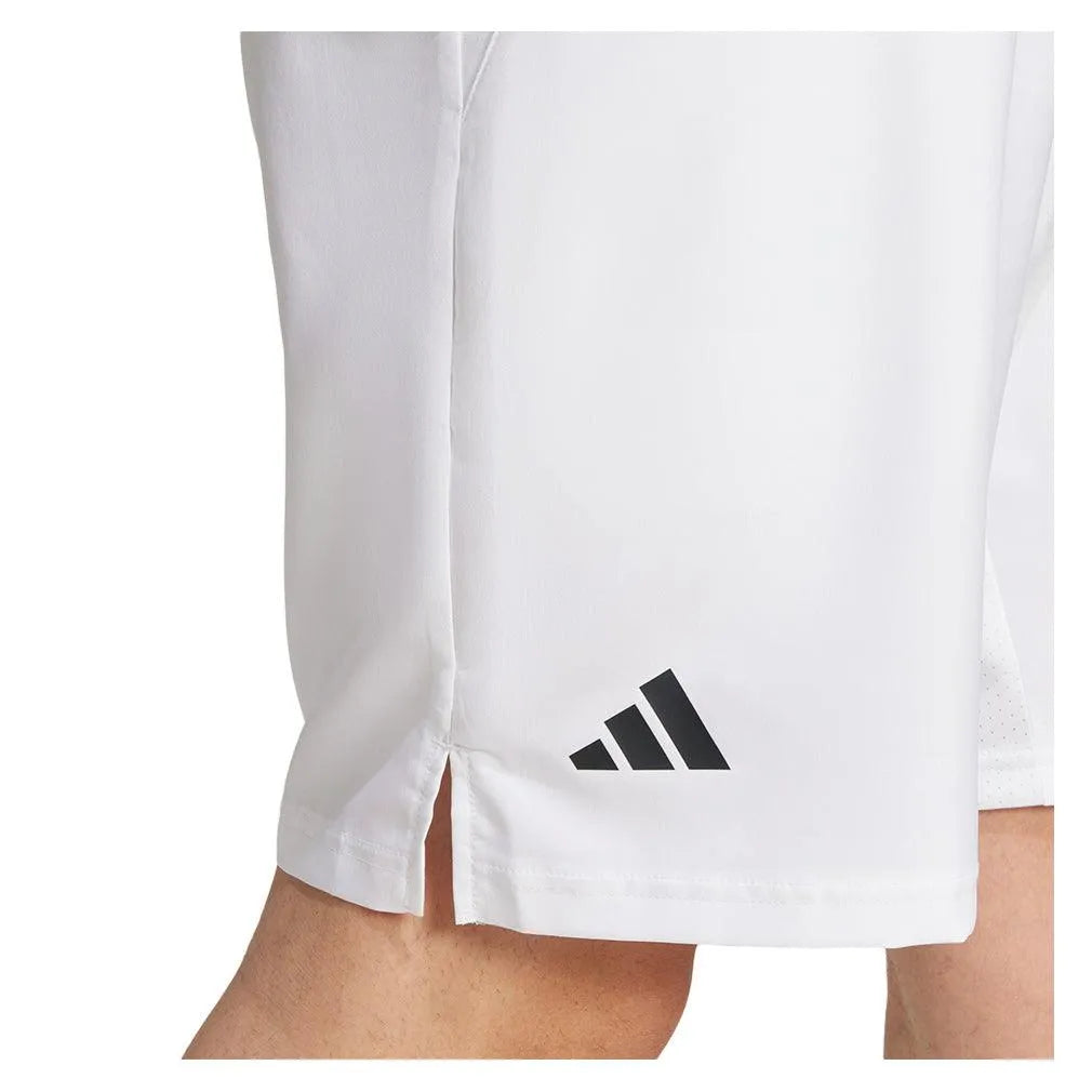 Men's Club 3 Stripe 9 inch Tennis Short White-Apparel-Adidas-JE0408-9-S25-7-Tennis Express