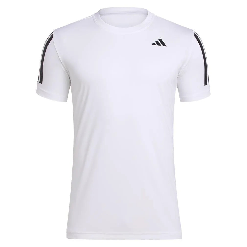 Men's Club 3 Stripe Tennis Top White-Apparel-Adidas-JE0413-S25-1-Tennis Express