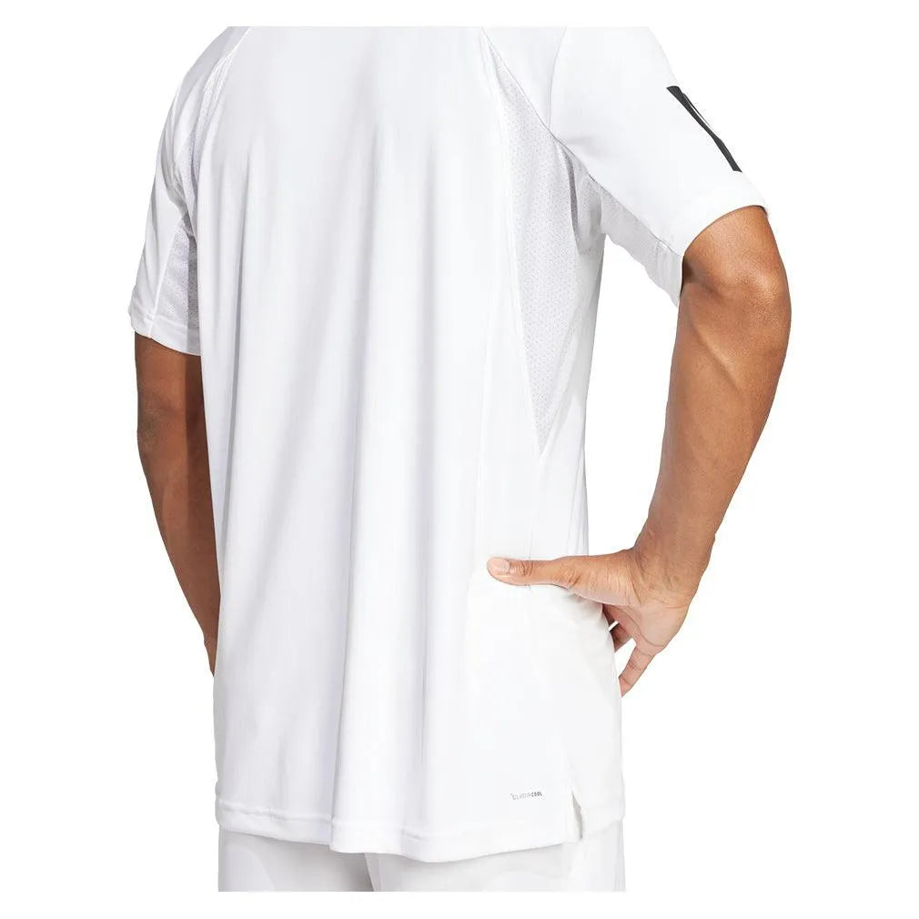 Men's Club 3 Stripe Tennis Top White-Apparel-Adidas-JE0413-S25-7-Tennis Express