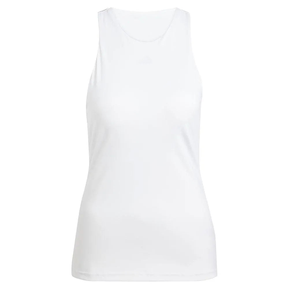 Women's Climacool Y Tennis Tank White-Apparel-Adidas-JE7099-S25-1-Tennis Express