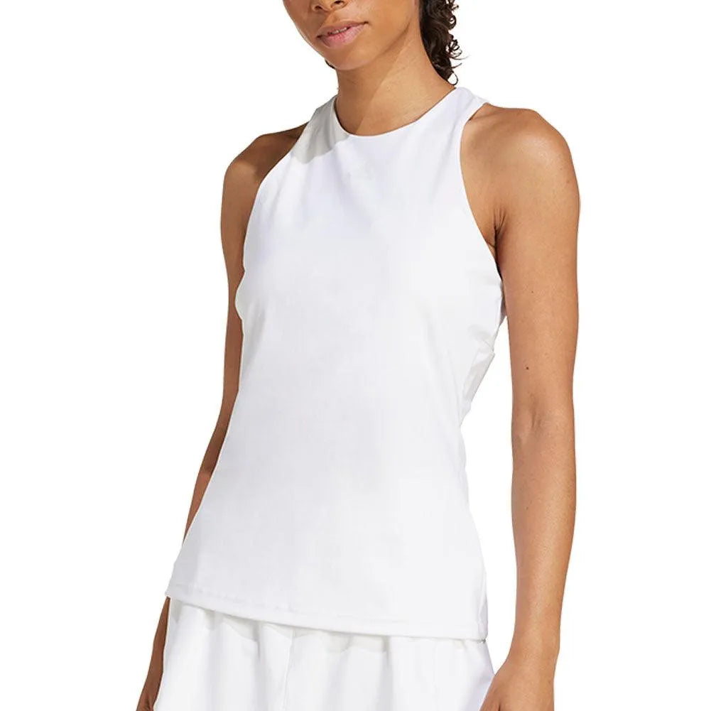 Women's Climacool Y Tennis Tank White-Apparel-Adidas-JE7099-S25-Tennis Express