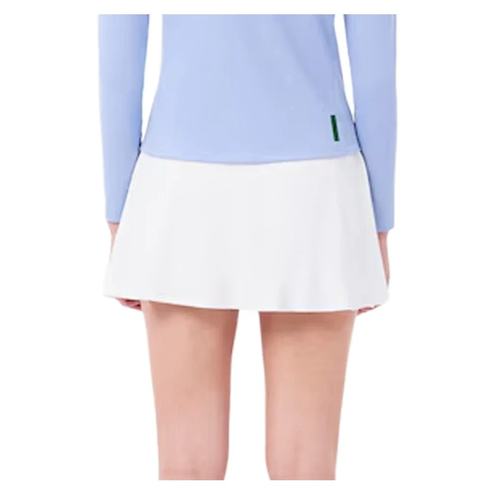 Women's Essentials Tennis Skort White,Apparel,Lacoste,,,Tennis Express,JF0218-800-3