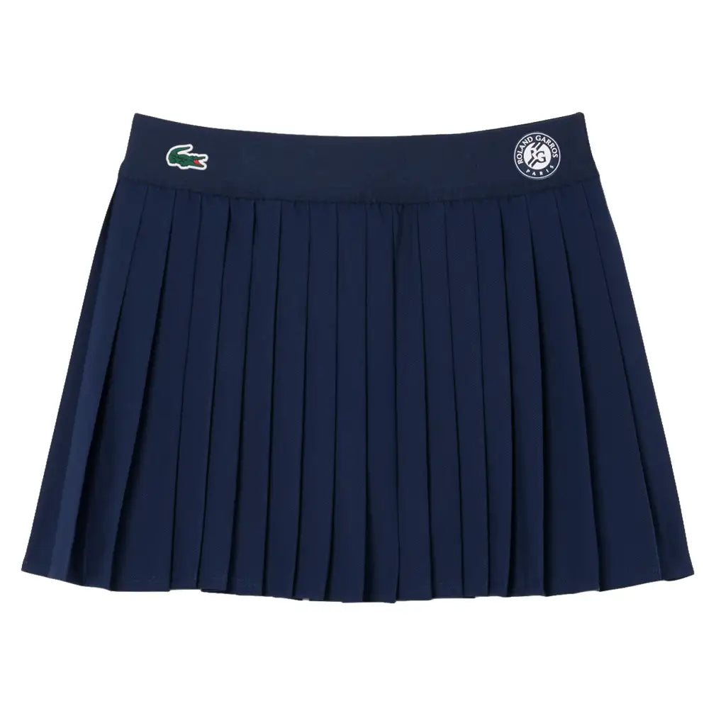 Women's Roland Garros Tennis Skort,Apparel,Lacoste,423 Navy,2(EUR34),Tennis Express,JF3387-423-1