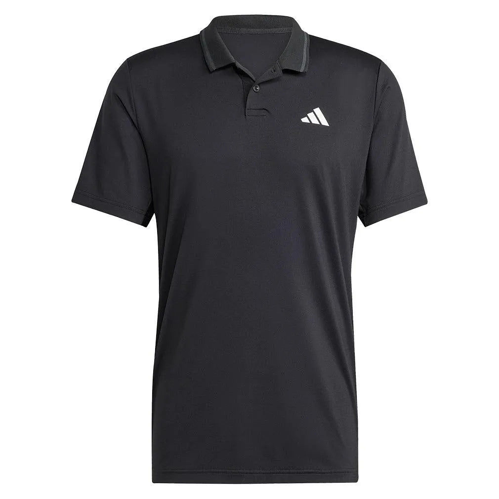 Men's Club Pique Tennis Polo Black-Apparel-Adidas-JF8424-S25-1-Tennis Express
