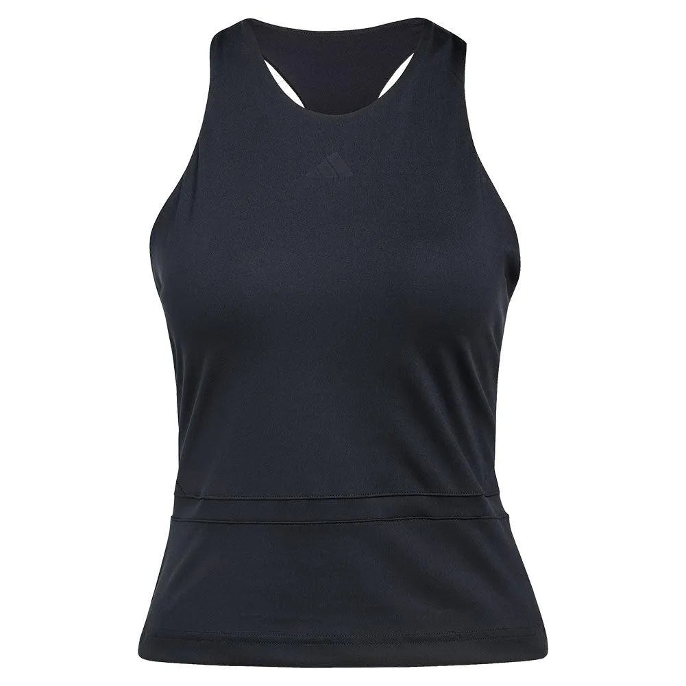 Women's Climacool Mid Length Y Tennis Tank Black-Apparel-Adidas-JG3573-S25-Tennis Express
