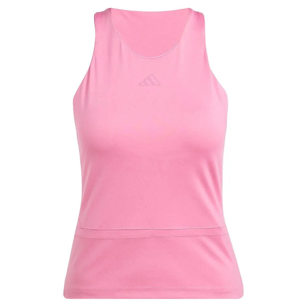 Women's Climacool Mid Length Y Tennis Tank Pink Fusion-Apparel-Adidas-JG3574-S25-Tennis Express