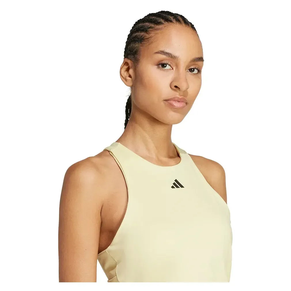 Women's Climacool Y Tennis Tank Powder Yellow-Apparel-Adidas-JG3642_4-Tennis Express