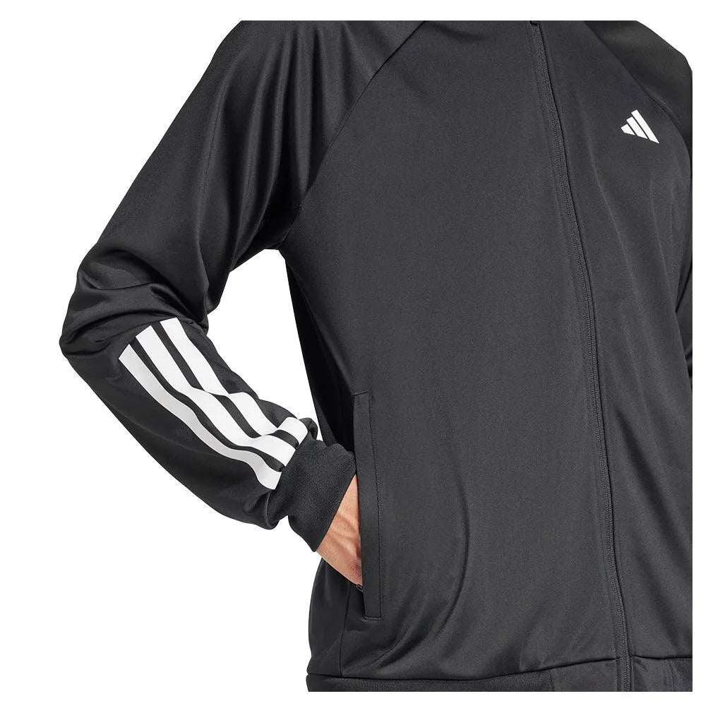 Men's 3 Stripe Knit Tennis Jacket Black-Apparel-Adidas-JH3279-S25-6-Tennis Express