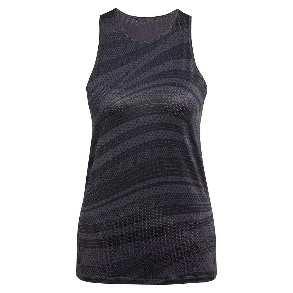 Women's Club Graphic Tennis Tank Carbon-Apparel-Adidas-JH3349-S25-Tennis Express