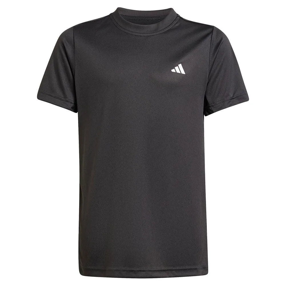 Boys' Club Tennis Top Black-Apparel-Adidas-JI9258-1-Tennis Express