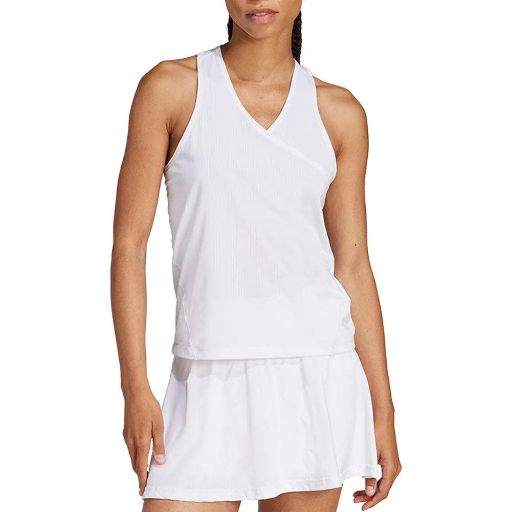 Women's Club V-Neck Tennis Tank White-Apparel-Adidas-JL6721-S25-4-Tennis Express
