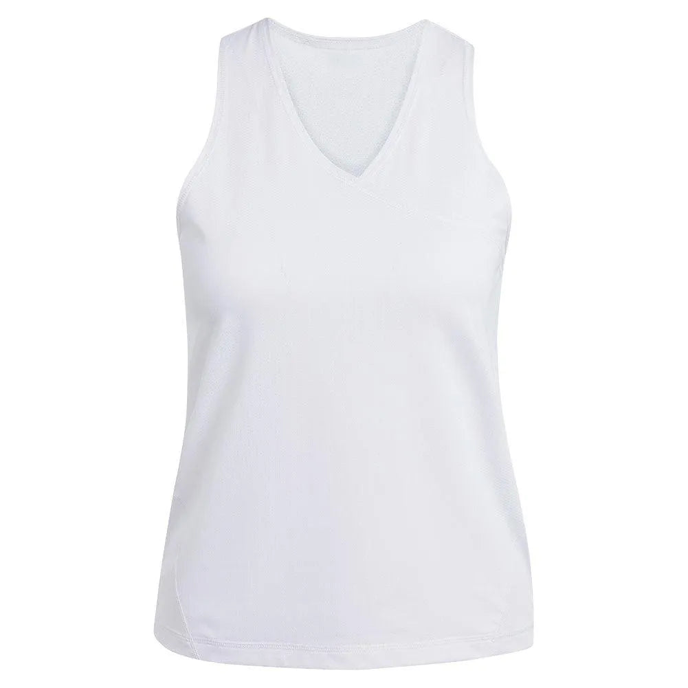 Women's Club V-Neck Tennis Tank White-Apparel-Adidas-JL6721-S25-Tennis Express