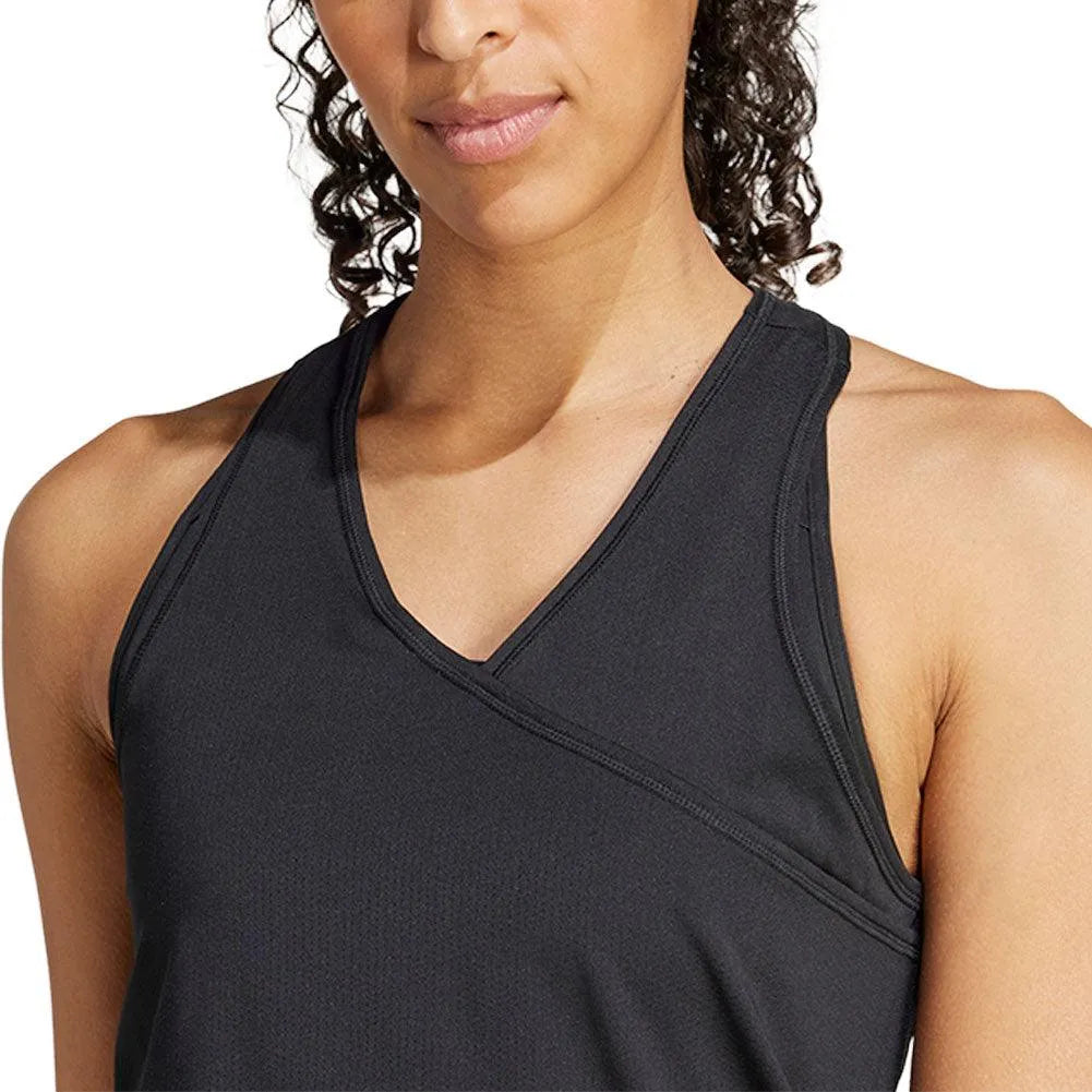 Women's Club V-Neck Tennis Tank Black-Apparel-Adidas-JL6722-S25-2-Tennis Express