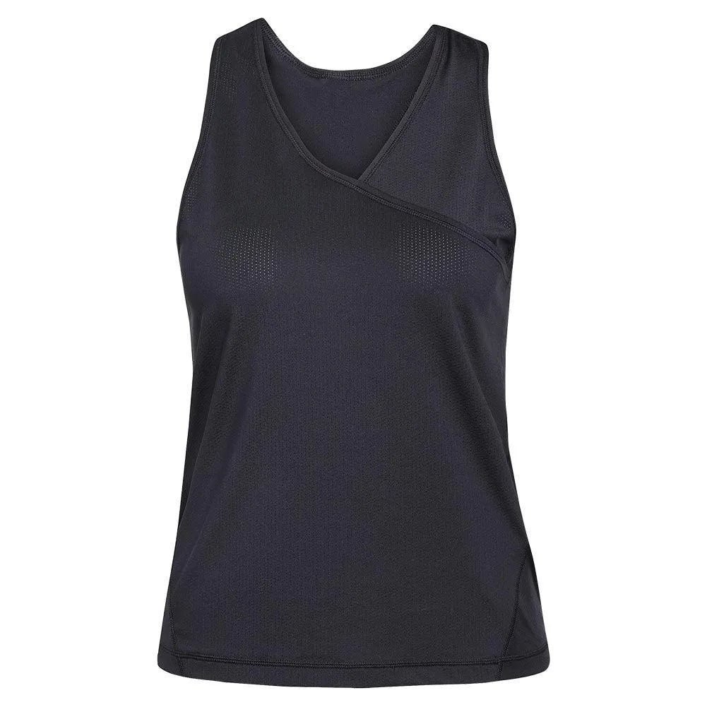Women's Club V-Neck Tennis Tank Black-Apparel-Adidas-JL6722-S25-Tennis Express