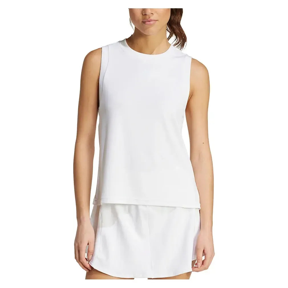 Women's Match Tennis Tank White-Apparel-Adidas-JN2094_3-Tennis Express
