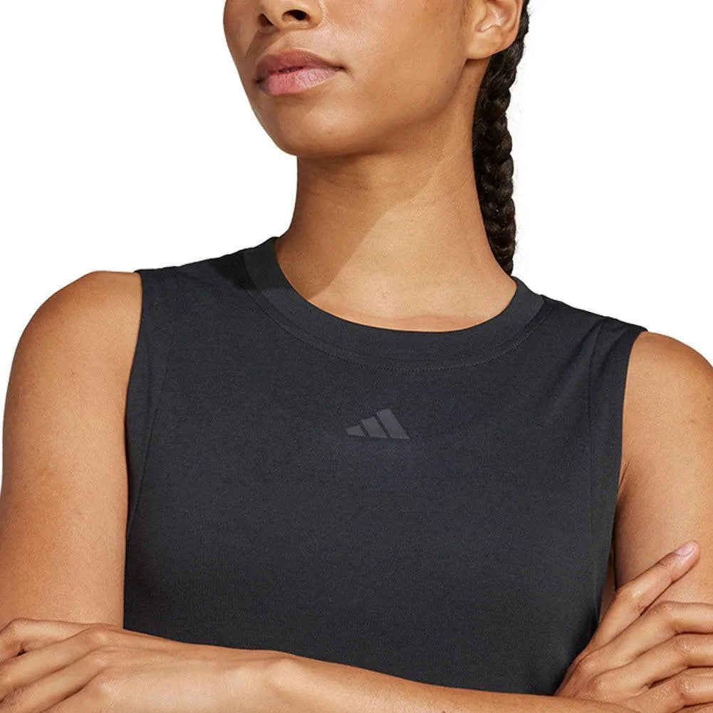 Women's Match Tennis Tank Black-Apparel-Adidas-JN2095-S25-4-Tennis Express